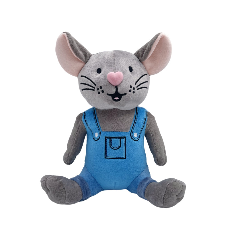 新款IfYouGiveAMouseACookie毛绒公仔粉猪老鼠儿童绘本玩偶迷你