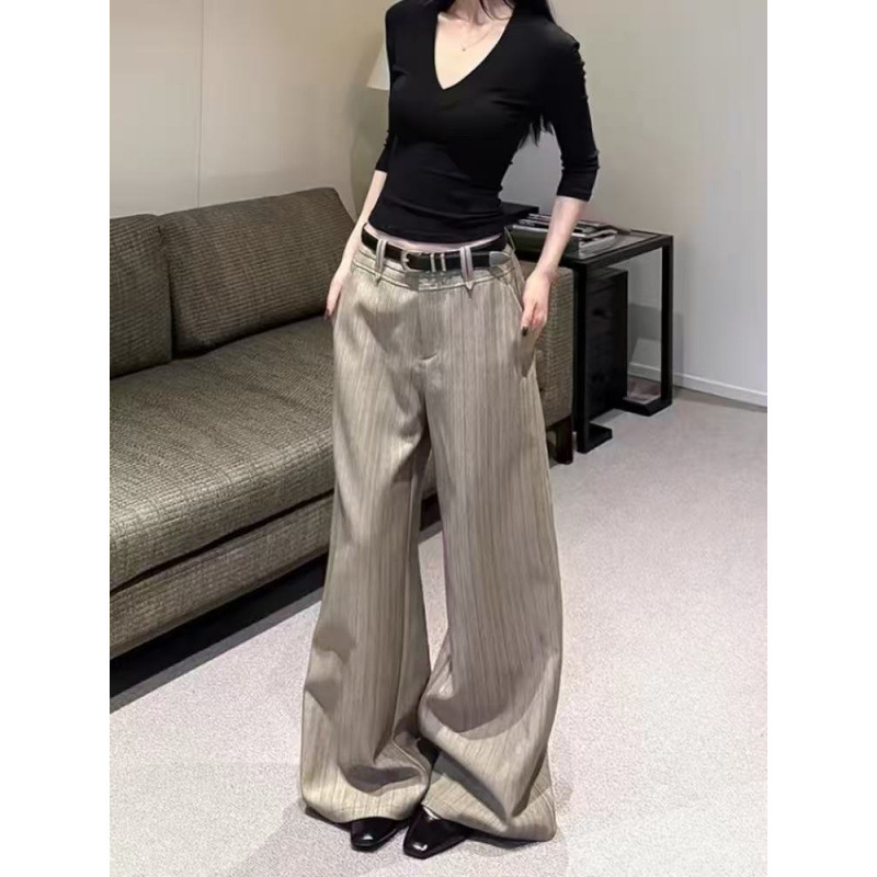 High-Waisted Loose-Fitting Slimming Casual Long Pants for Tall Women, Extended Length Wide-Leg Trousers for Tall Women