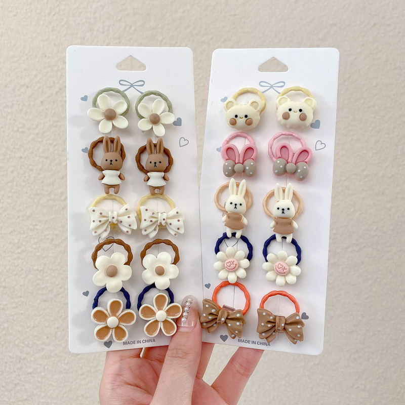 Banda de goma infantil pulgar anillo de cabello de cabello lindo cordón de cabello no daña cabello elástico para niñas atadas pelo banda de goma