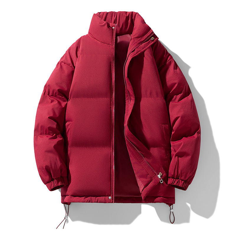 Stehkragen Herrenmantel Winter 2024 Neues Brot Amerikanische Trendmarke Baumwolljacke Paar-Outfit_voghion.com