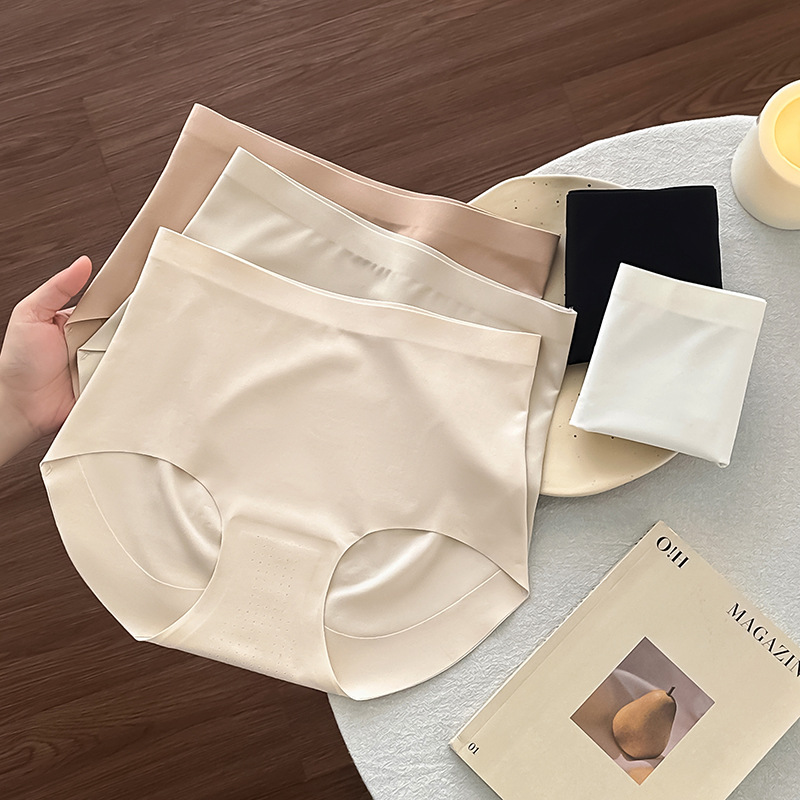 8206 # 7A Long-Lasting Antibacterial, Traceless Underwear for Women, One-Piece, Non-Stuck, High-Waisted Liquid Foundation Briefs