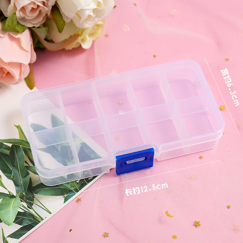 Suministros de embalaje piezas de papelería caja de almacenamiento de joyas pendientes bolsa de almacenamiento autosellante componentes pequeños cajas planas transparentes latas para niños