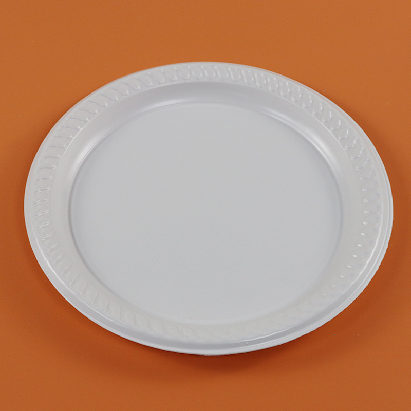 Ps Plastic Plate 7 Inches 18cm Round Household Outdoor Dining Barbecue Plate Disposable Tableware