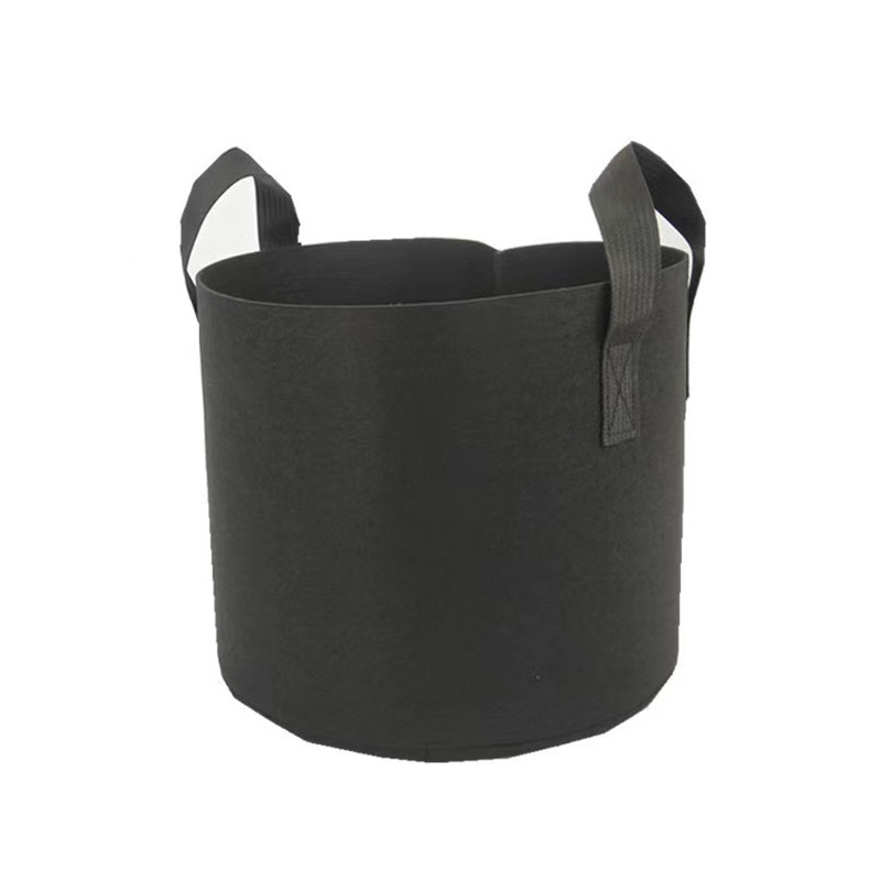 外贸出口型 160-250克涤纶针刺种植袋无纺布面料卷材 黑色烟灰色