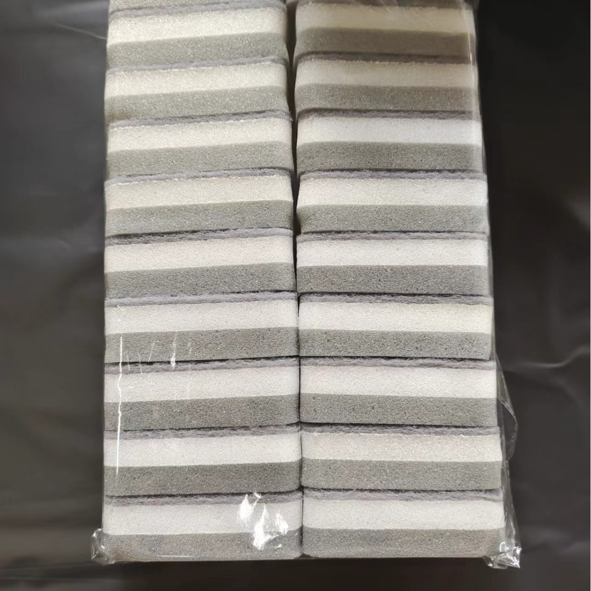 Esponja de limpieza de tres capas con esquinas redondeadas del fabricante, disponible en stock, para limpieza de cocina, cepillo para ollas, esponja para fregar, artículos de cocina. image 11