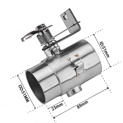 resistant mechanical valve, Exhaust pipe