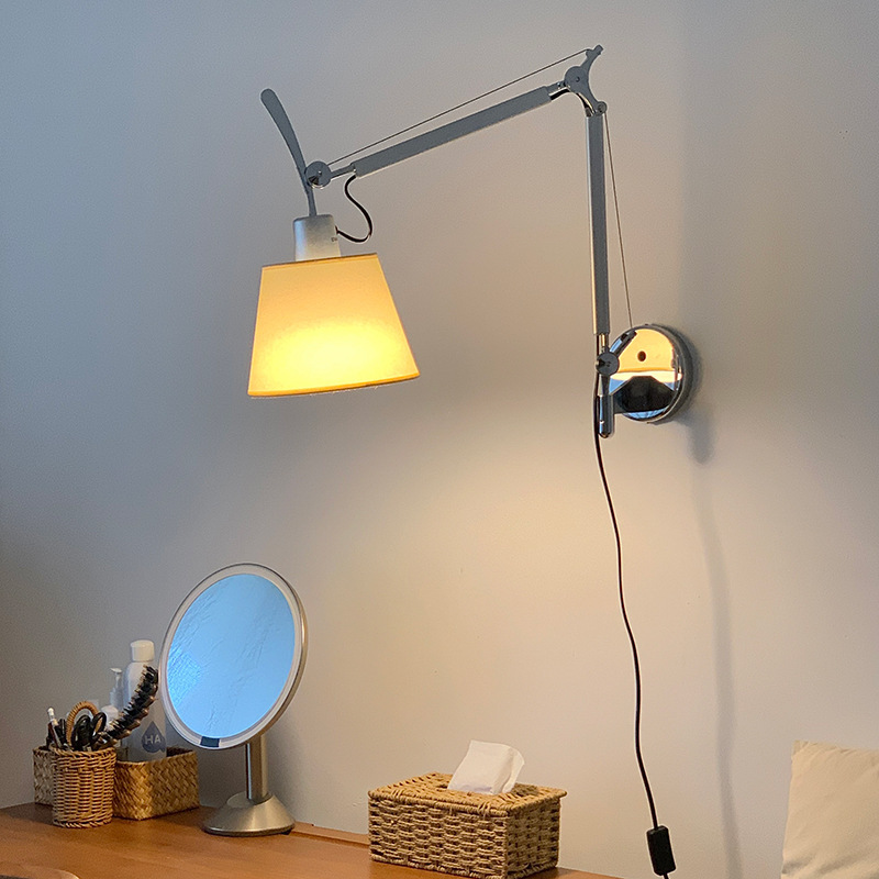 Vintage Italian Tolomeo Swing Arm Retractable Designer Living Room Study Bedroom Bedside Reading Wall Lamp Ambiance
