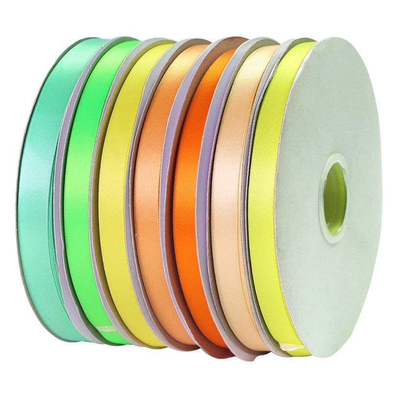 Decoraciones hechas a mano mesida poliéster cinta de satén de doble cara 19 especificaciones 196 cinta de color cinta diy