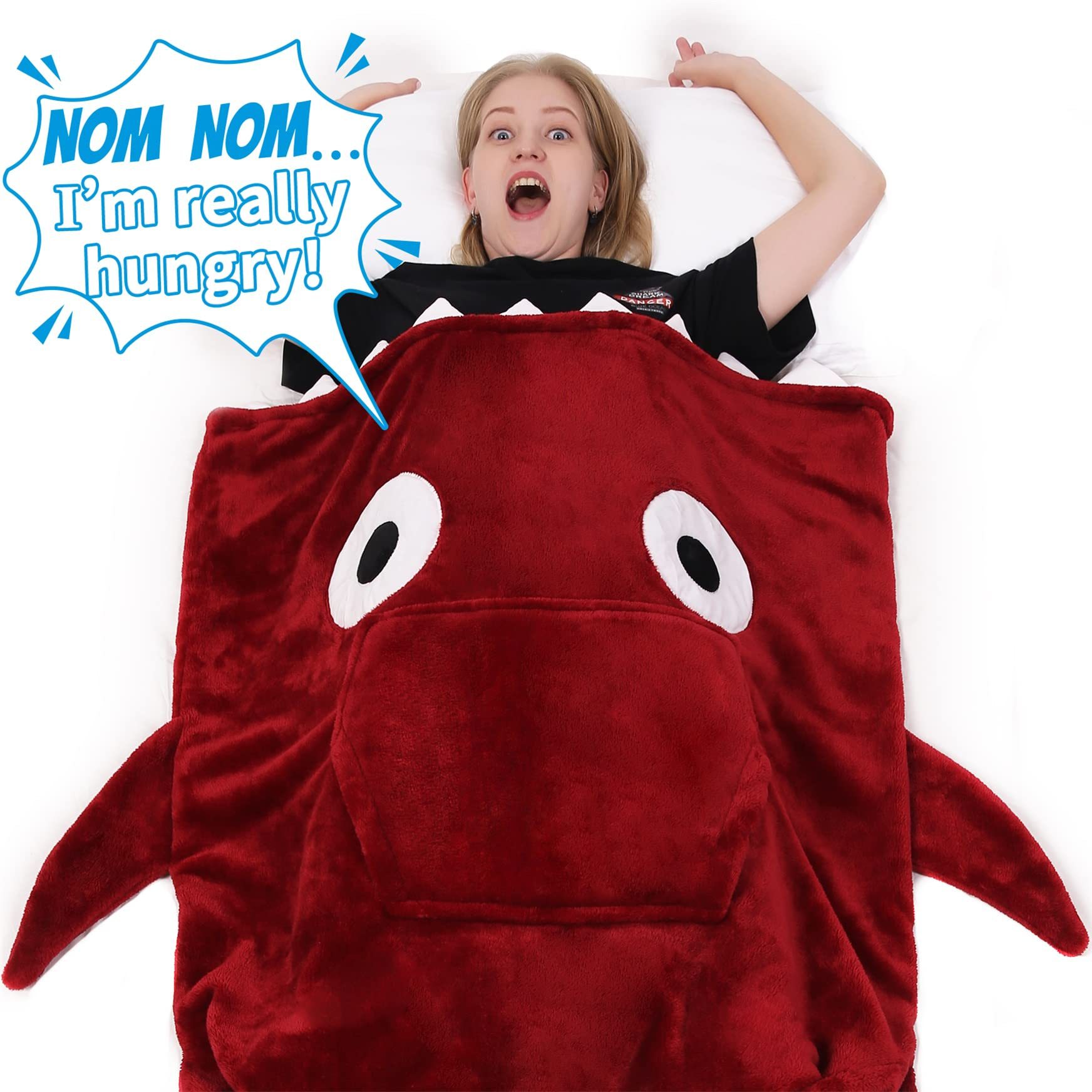 Regalo animal de dibujos animados Camisa larga y ancha caliente diversión manta casa tiburón pijamas Comercio exterior par alargado