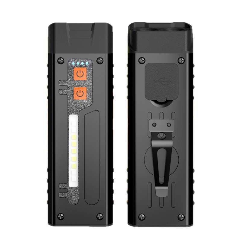多機能USB充電式ダブルスイッチフラット超薄型便利緊急戦術懐中電灯キャンプテント照明|undefined