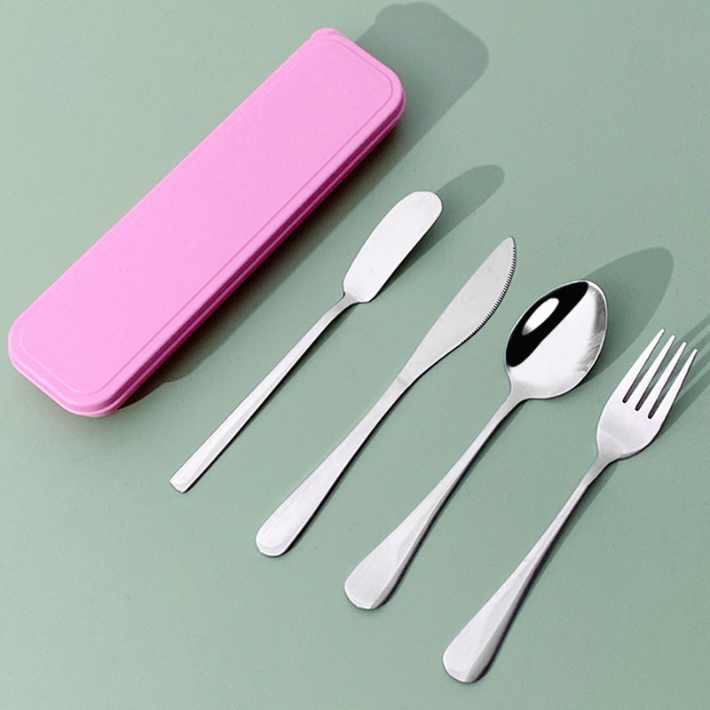 핑크 - 나이프, 포크, 스푼 + 버터 나이프