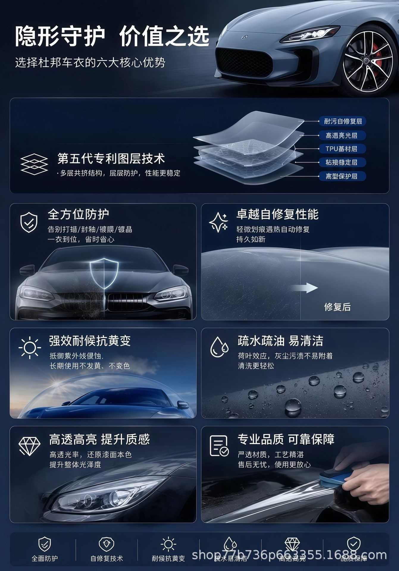 TPU invisible car wrap, transparent car body paint protection film, TPU rhino skin PPF car wrap film, wholesale by the roll