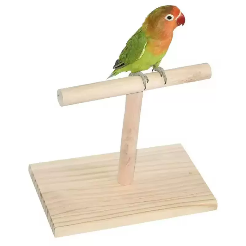 跨境鹦鹉训练架鸟用品用具桌面木质鸟实木鹦鹉玩具鸟站架 鸟玩具