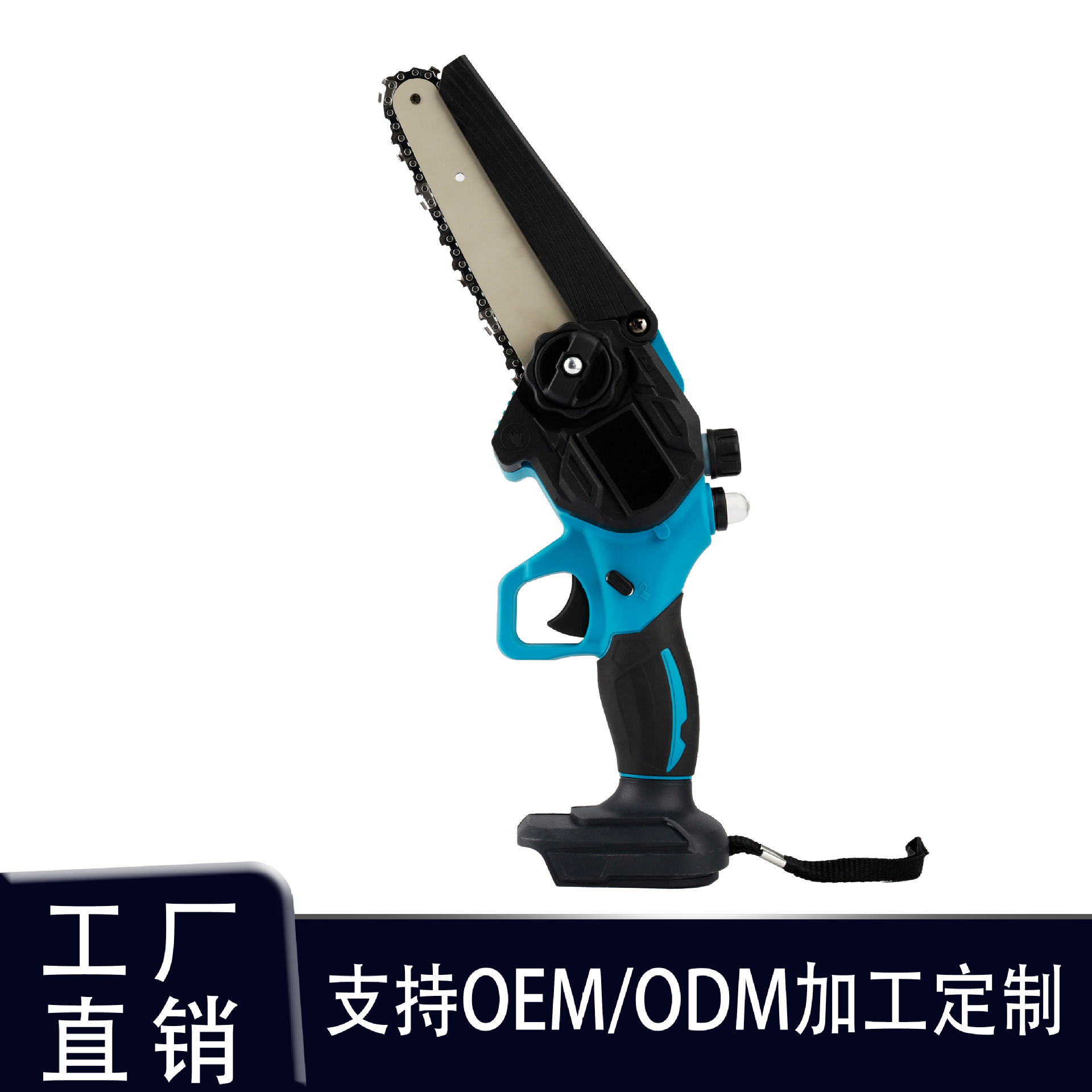 跨境外贸款升级迷你锯锂电锯家用单手锯户外伐木电动锯无线手电锯