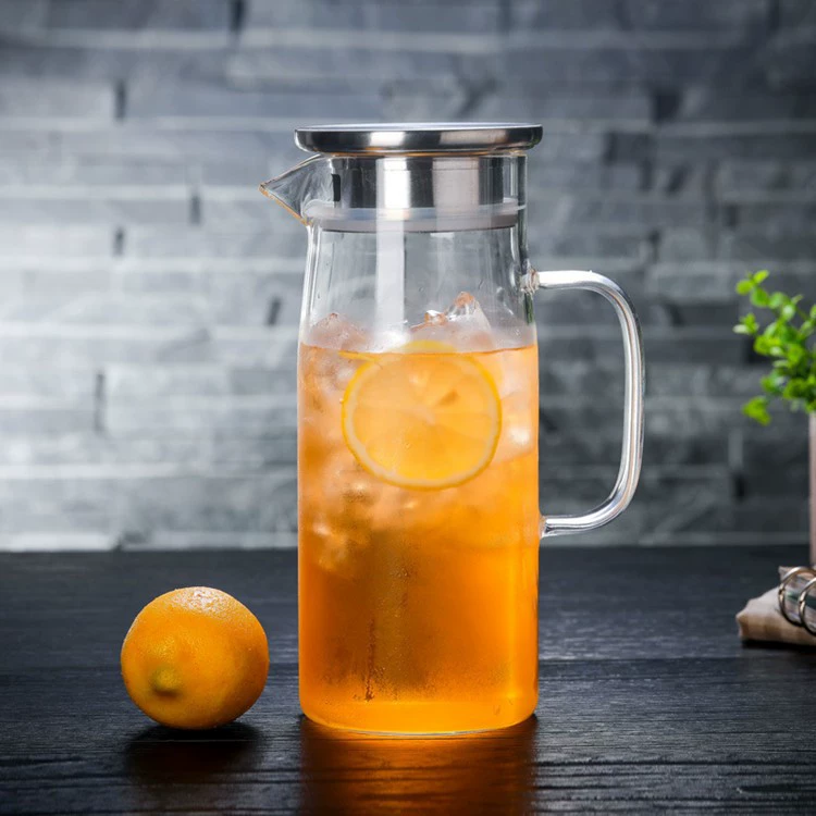 Glass teapot, cover, capacious tea
