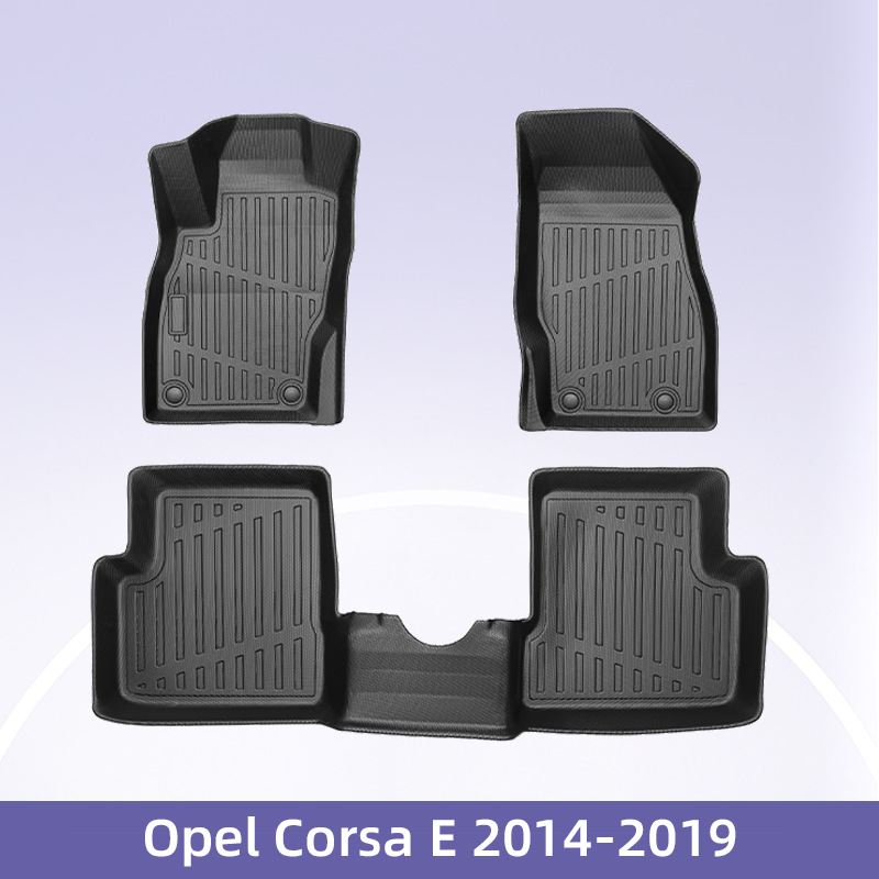 Europa para Opel Corsa E2014 - 2019 combustible 3D todo el tiempo TPE cojín de pie de automóvil