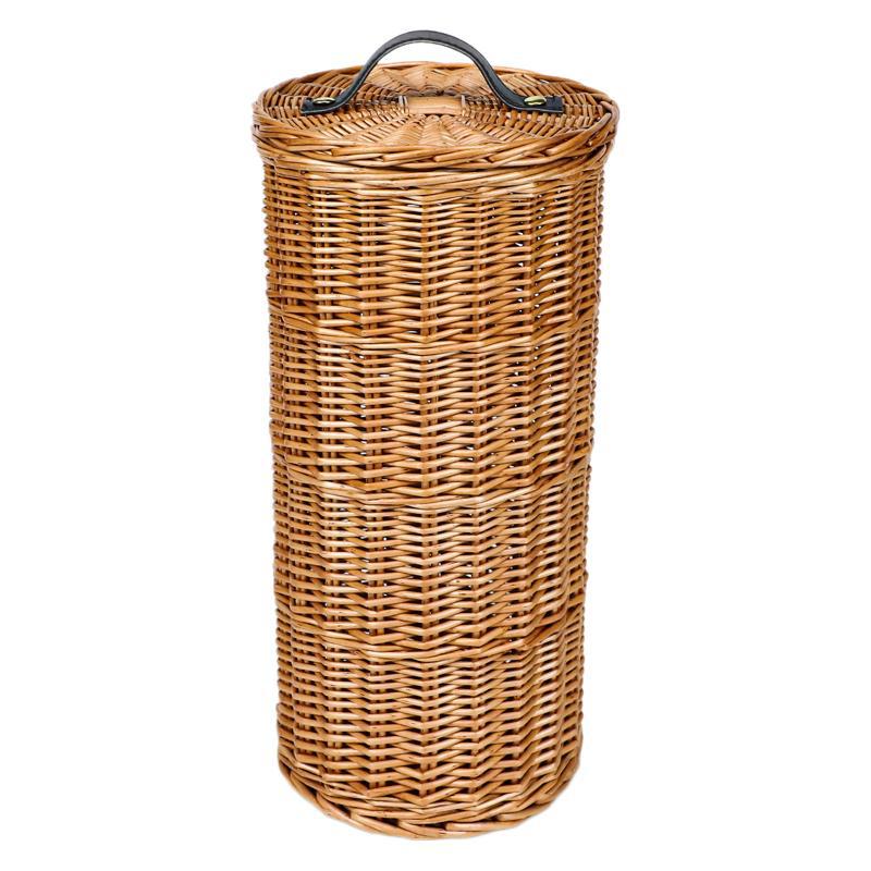 Personalizado cañón de toallas de ratana tejido a mano de moda simple caja de papel redonda casa de toallas de baño cesta de almacenamiento