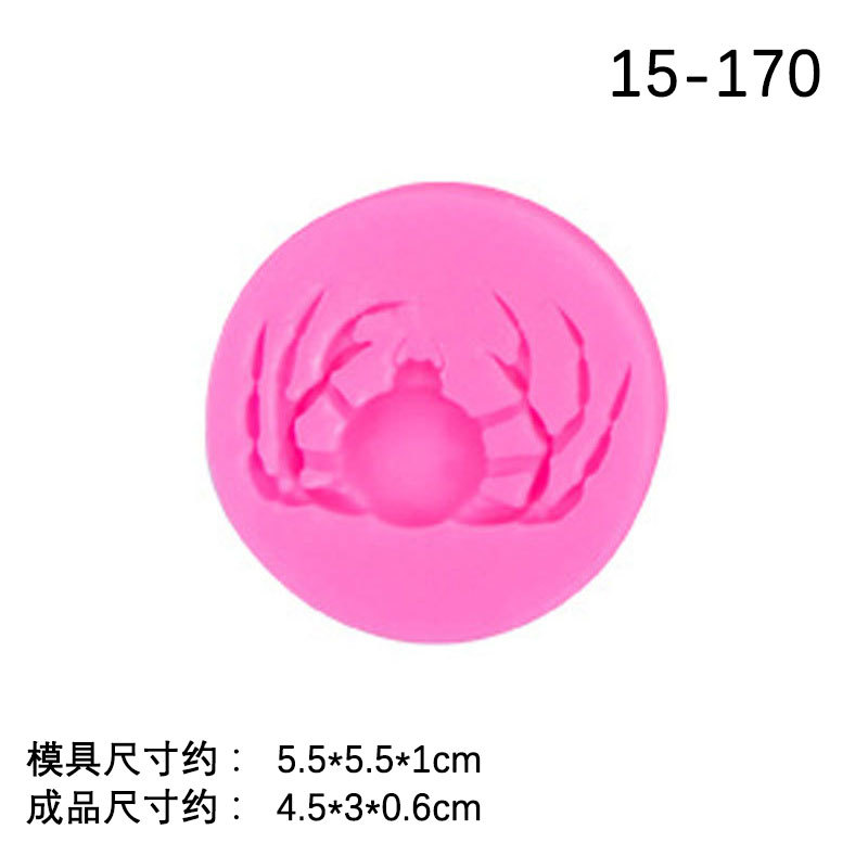 Serie de Halloween calabaza luz araña modelado de silicona molde búho araña cráneo DIY molde para hornear