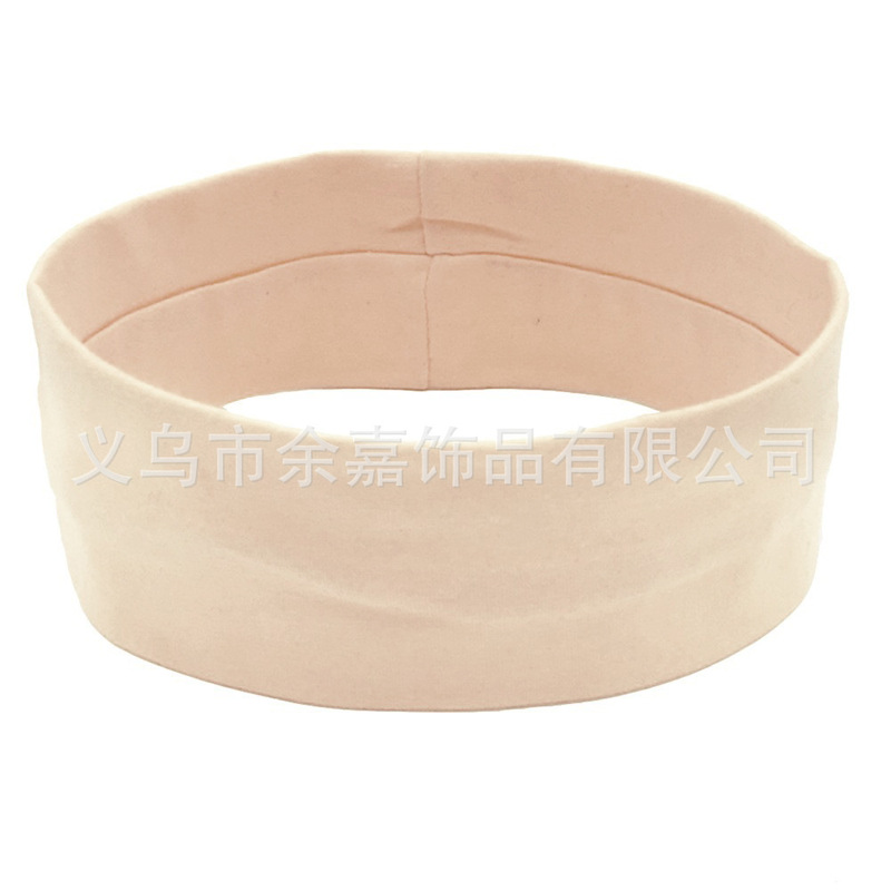 欧美瑜伽弹力头带运动健身跑步吸汗束发带韩版素色头饰头巾发箍|undefined