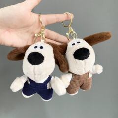 Ins風韓国版バックパンツ子犬のぬいぐるみ漫画のキーホルダー人形のかばんの小さいストラップの人形