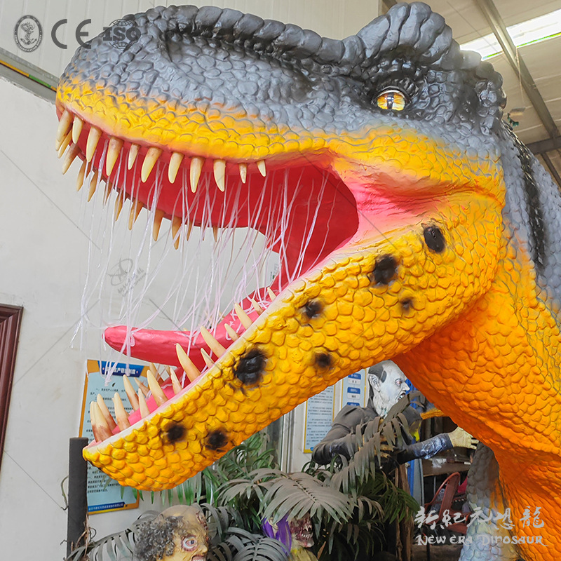 Modelo de simulación de dinosaurios de gran tamaño simulación de dinosaurios de silicona escultura de paisaje dinosaurios exhibición personalizada