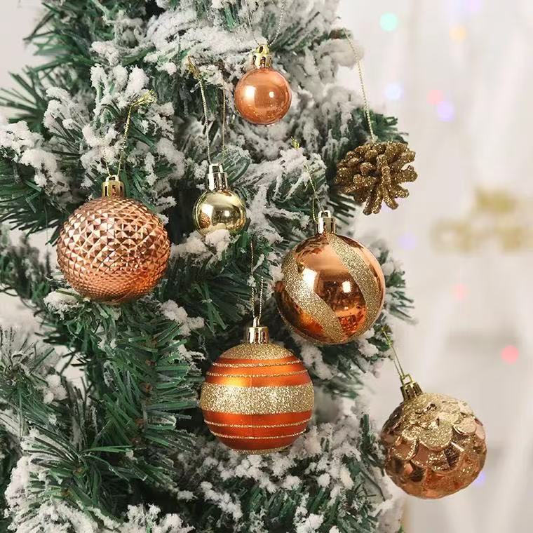 志欣クリスマスボールクリスマスツリー装飾カラーボールピンクボールクリスマスペンダント8cmクリスマス装飾品ペンダント|undefined