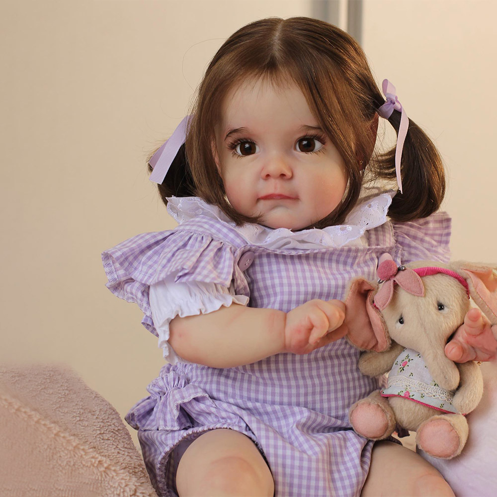 Muñeca Bebé Reborn de Simulación Toddler Maggi de Vinilo Pintada a Mano 3D