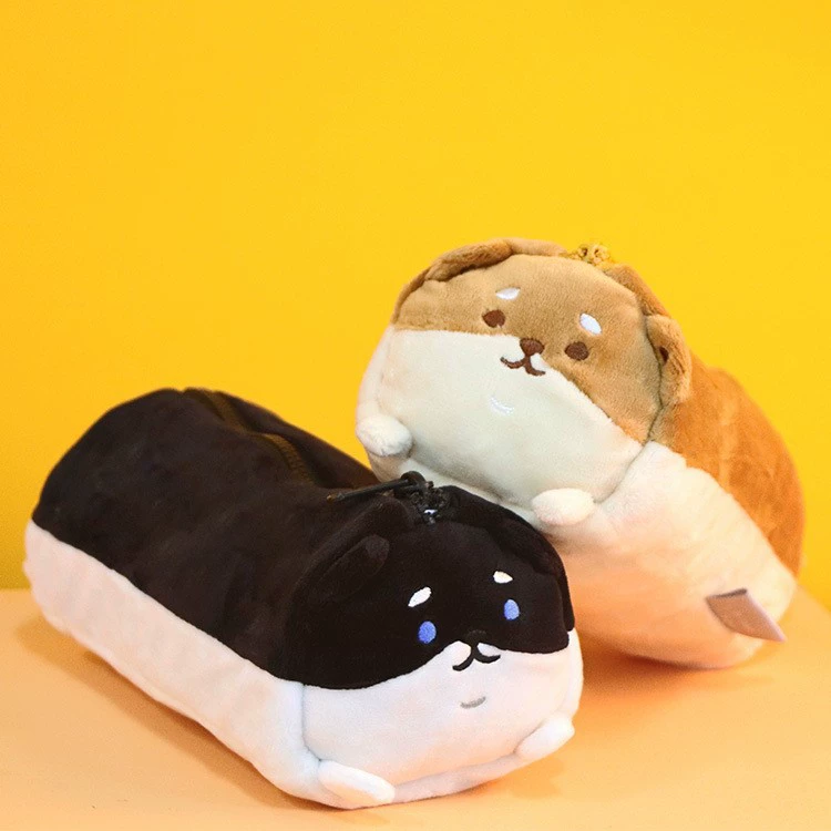 Новый продукт Corgi Shiba Inu, сумка-карандаш, плюшевая милая кукла, канцелярские принадлежности, сумка для хранения щенков, сумка для игрушек, офисные принадлежности