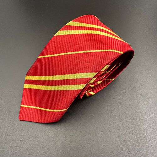 Harry Potter tie badge Gryffindor Slytherin Ravenclaw college style diagonal striped tie
