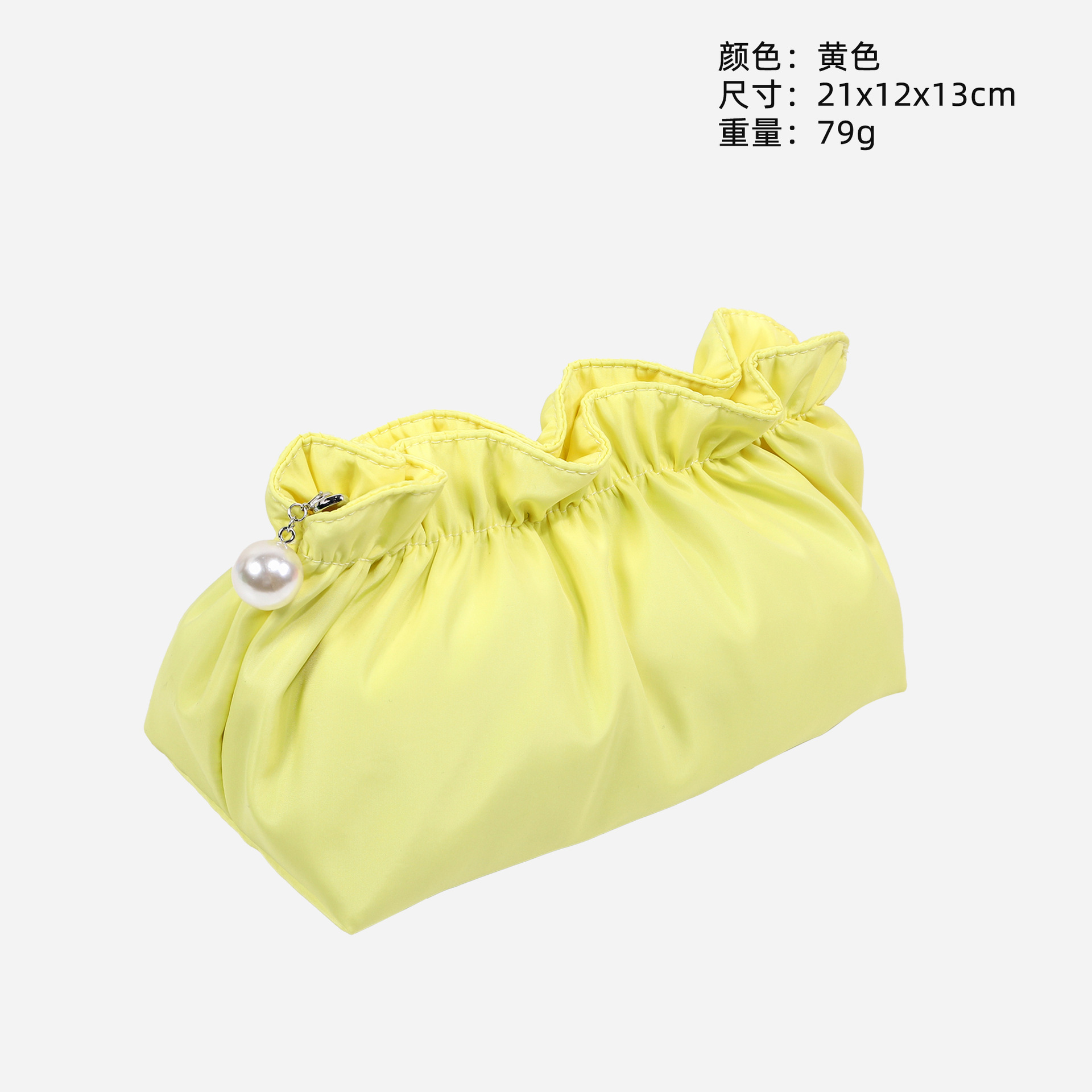 Bolsa de maquillaje brillante modelo 2026, gran capacidad, bolsa de almacenamiento de artículos de tocador de alta gama con cordón plisado, venta al por mayor de fábrica.