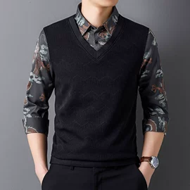 男式衬衫;男毛衫假两件;女式衬衫