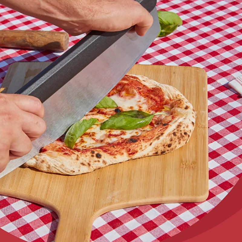 Tablero de pizza de bambú soporte de almacenamiento hogar multifuncional tabla de cortar de bambú cajón tabla de cortar soporte tabla de cortar de Bambú