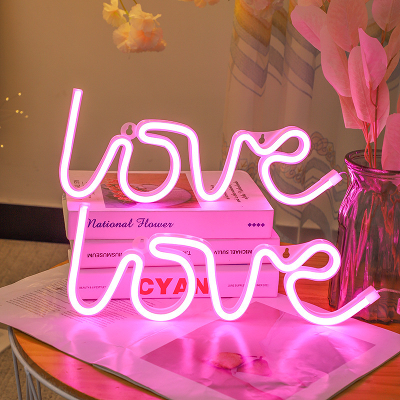 LED neon light LOVE styling light party creative birthday holiday layout Valentine's Day bedroom decoration neon light 3