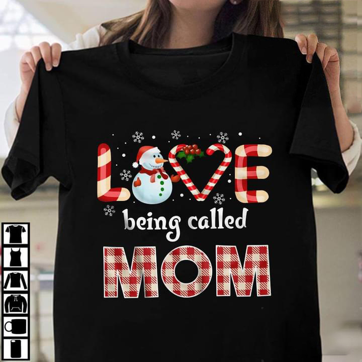 2021 New Foreign Trade Christmas Cute Snowman LOVE MOM Letter Printing Short Sleeve Round Neck T-shirt 2021 New Foreign Trade Christmas Cute Snowman LOVE MOM Letter Printing Short Sleeve Round Neck T-shirt