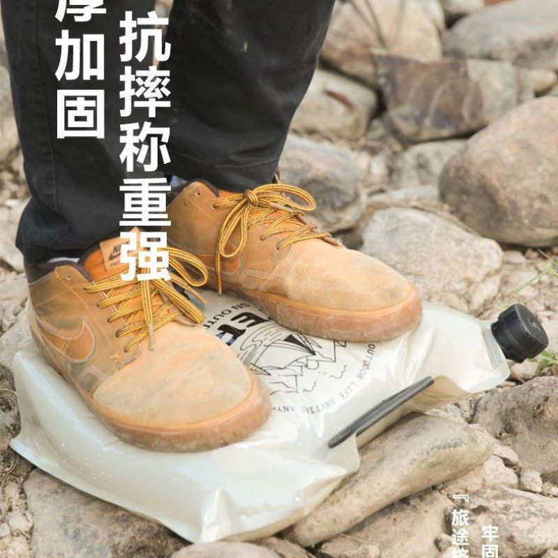 Bagas de agua plegables portátiles al aire libre, bolsas de almacenamiento de agua de plástico blando, bolsas de almacenamiento de agua de gran capacidad para viajes de montaña image 6