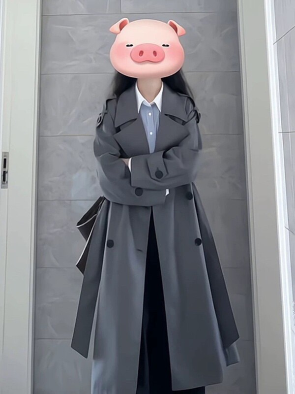韩系风衣外套女中长款2025春秋新款小个子休闲英伦感大衣薄款|undefined