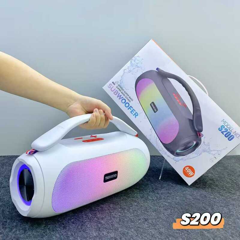 40Wハイパワー神無線BluetoothスピーカーRGBアンビエントライト多機能オーディオポータブルサブウーファー|undefined
