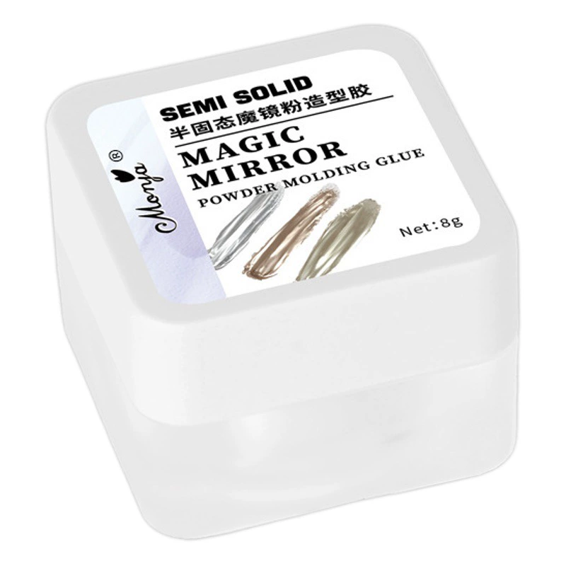 Чистый красный стиль трехмерной формы полутвердый магический зеркальный порошок клей