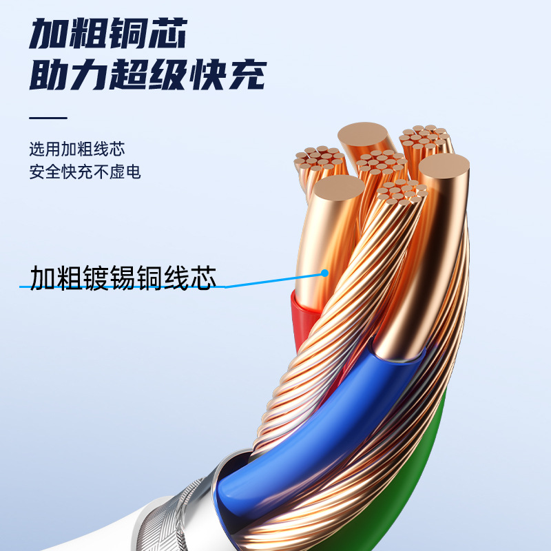 El cable de datos de carga súper rápida 5A es adecuado para Huawei typo-c Android Apple Cable de carga universal para teléfono móvil