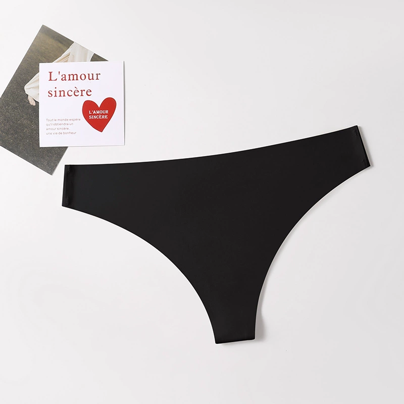 Трусики-стринги (кремовая нить) бесшовные T-back, йога underwear, белый и цветной, размеры S–XL, варианты плюс-сайза