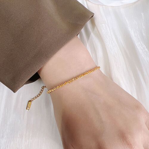 Sparkling Gypsophila Bracelet Women's Gypsophila Bracelet Ins Light Luxurious Temperament High-end 18k Gold Plated