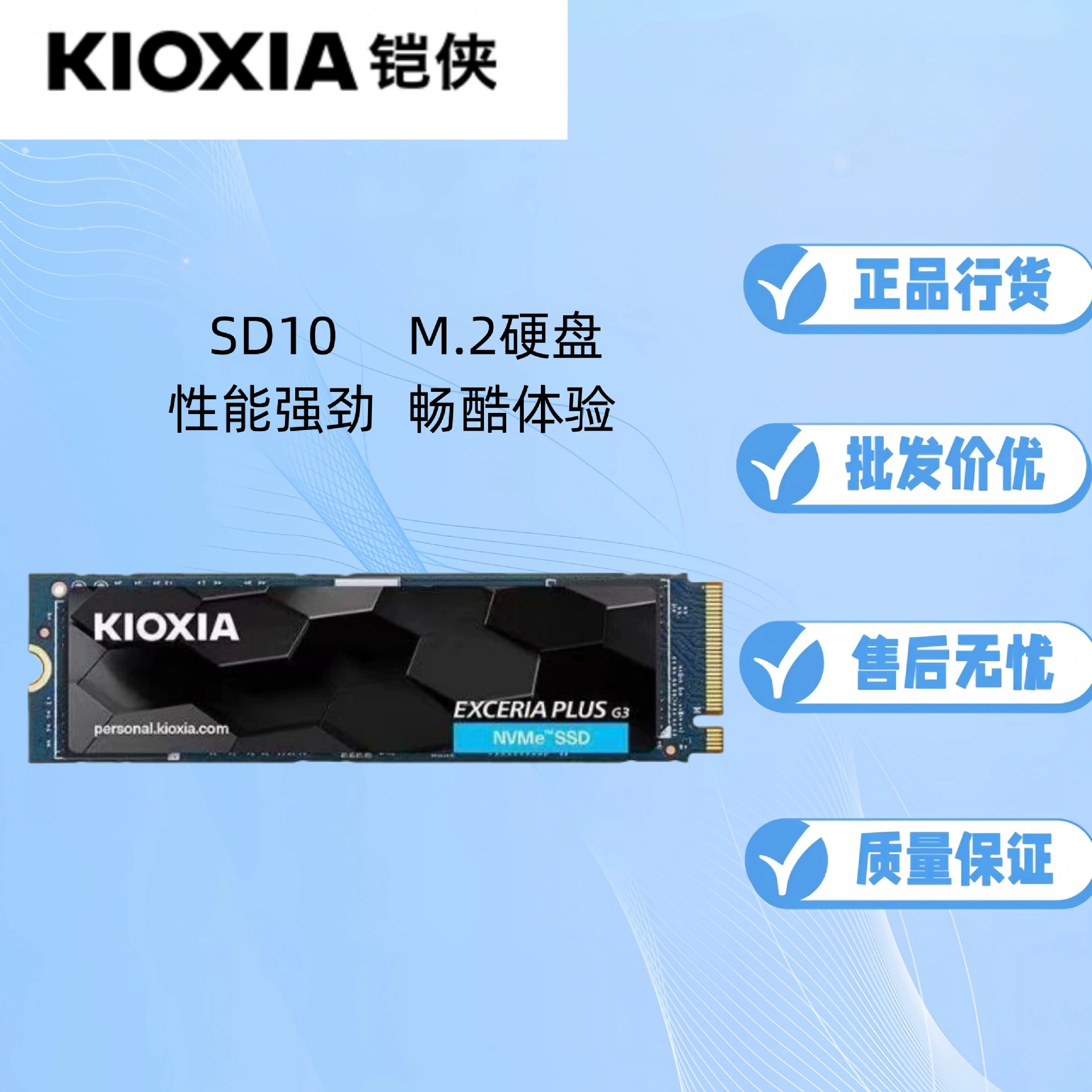 Твердотельный накопитель KIOXIA EXCERIA PLUS SD10, M.2 SSD для компьютера