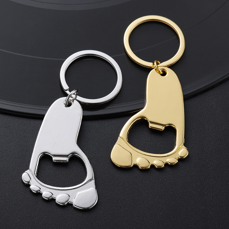Foot Pattern Unisex Gender Cute Foot Metal Unisex Keychain