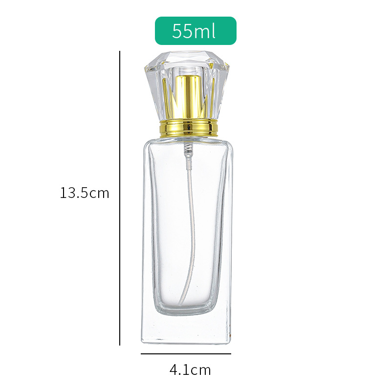 50ml botella de perfume portátil botella de perfume de especificación múltiple botella cosmética botella de perfume avanzada botella vacía de vidrio