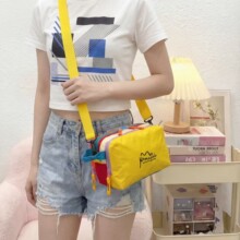 2026新款多巴胺撞色化妆包男女款便携旅行收纳包大容量防水斜挎包