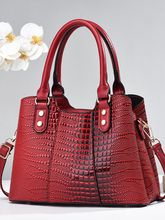 新款2023手提包女士大容量高档时尚气质女士包鳄鱼纹高级感斜挎
