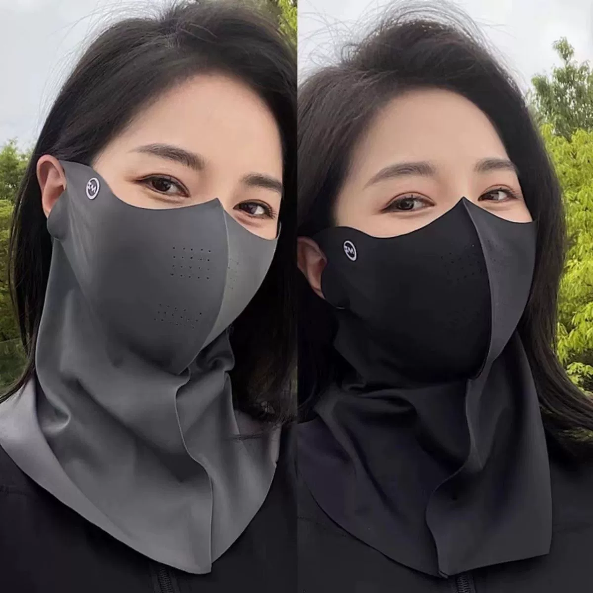 UPF солнцезащитный козырек солнцезащитный маска шея анти-ультрафиолетовый женский лицо Кини водит тонкие ледяные шелковые дышащие летние маски