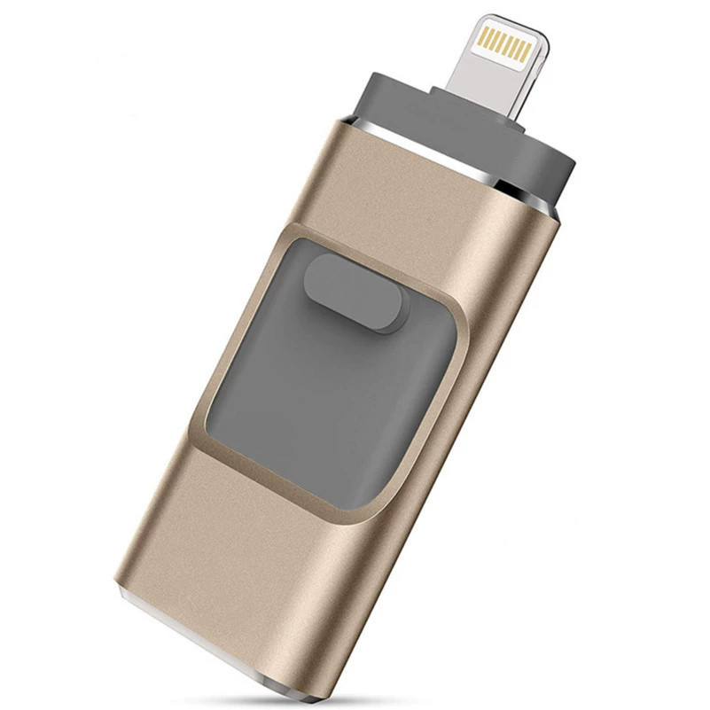 Яблоко, совместимый металлический флеш-накопитель USB, три в одном, 64 ГБ, Android, 32 ГБ, подарок на день рождения, 128 ГБ