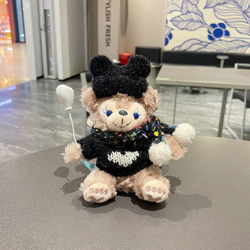 Linda muñeca de peluche Shirelimei muñeca de dibujos animados Duffy oso bolso colgante llavero de coche regalo de pareja