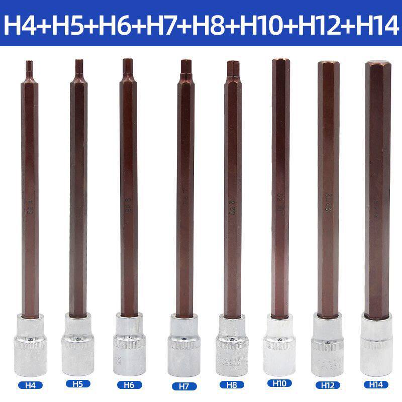 El conjunto completo de H4 - H14 es de 140 mm de largo (8 piezas en total)